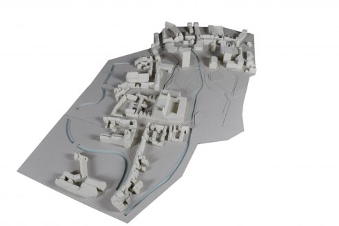 Sergison Bates masterplan for the redevelopment of the Sint-Pieters hospital site in Leuven - model