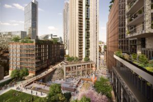 The Goodsyard CGI 13 Overlooking Shoreditch Place